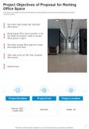Project Objectives Of Proposal For Renting Office Space One Pager Sample Example Document