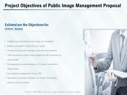 Project objectives of public image management proposal ppt powerpoint presentation