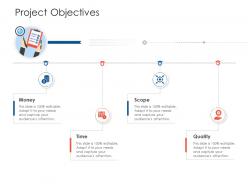 Project objectives project strategy process scope and schedule ppt show gallery