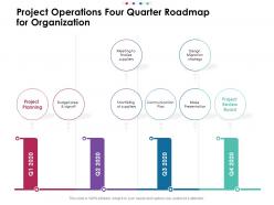 Project Operations Four Quarter Roadmap For Organization