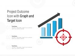 Project outcome icon with graph and target icon