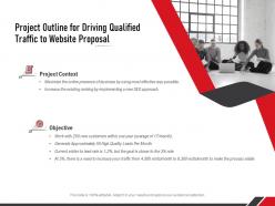 Project outline for driving qualified traffic to website proposal ppt powerpoint presentation