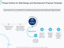 Project outline for web design and development proposal template ppt powerpoint presentation tips