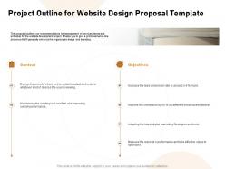 Project outline for website design proposal template ppt powerpoint model