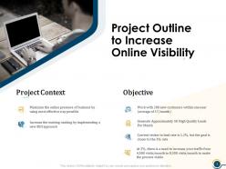 Project outline to increase online visibility ppt powerpoint presentation visual aids styles