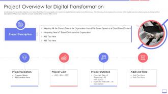 Project Overview For Digital Transformation Enterprise Resource Planning Erp Transformation