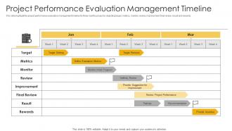 Project Performance Evaluation Management Timeline