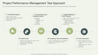 Project Performance Management Test Approach