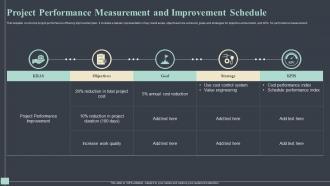Project Performance Measurement And Improvement Schedule