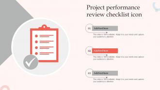 Project Performance Review Checklist Icon