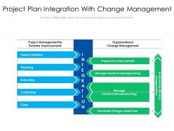 Project plan integration with change management