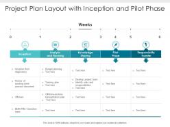 Project plan layout with inception and pilot phase