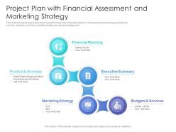 Project plan with financial assessment and marketing strategy