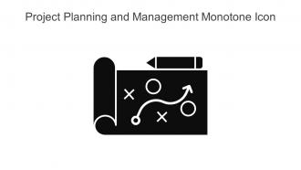 Project Planning And Management Monotone Icon In Powerpoint Pptx Png And Editable Eps Format