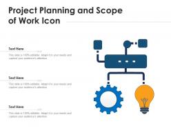 Project planning and scope of work icon