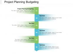 Project planning budgeting ppt powerpoint presentation outline master slide cpb