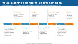 Project Planning Calendar For Capital Campaign
