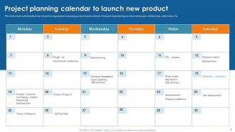 Project Planning Calendar Powerpoint Ppt Template Bundles