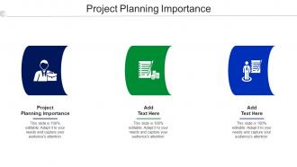 Project Planning Importance Ppt Powerpoint Presentation Model Inspiration Cpb