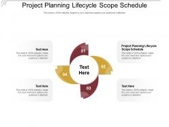 Project planning lifecycle scope schedule ppt powerpoint presentation slides design cpb