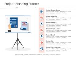 Project planning process project strategy process scope and schedule ppt pictures