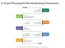 Project Planning Six Months Roadmap Visualization