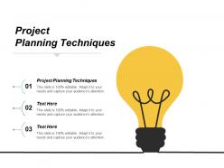 Project planning techniques ppt powerpoint presentation microsoft cpb