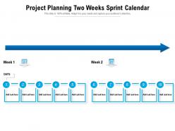 Project planning two weeks sprint calendar