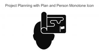 Project Planning With Plan And Person Monotone Icon In Powerpoint Pptx Png And Editable Eps Format