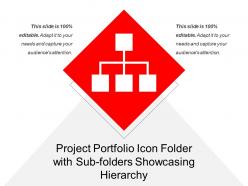 Project portfolio icon folder with sub folders showcasing hierarchy