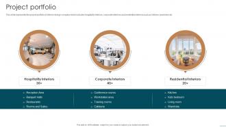 Project Portfolio Interior Decoration Company Profile Ppt Topics