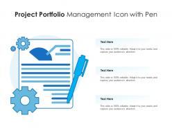 Project portfolio management icon with pen