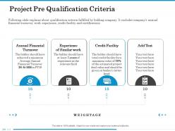 Project pre qualification criteria relevant field ppt powerpoint presentation gallery slide