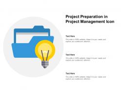 Project preparation in project management icon