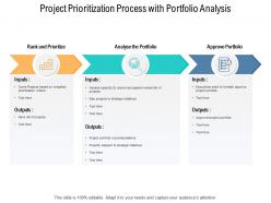 Project prioritization process with portfolio analysis