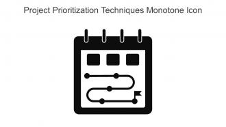 Project Prioritization Techniques Monotone Icon In Powerpoint Pptx Png And Editable Eps Format