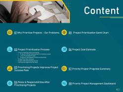 Project Priority Assessment Model Content Ppt Powerpoint Presentation Ideas Designs Download