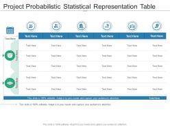 Project probabilistic statistical representation table infographic template