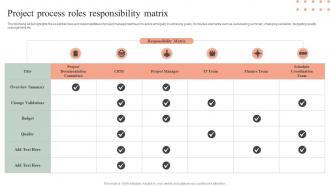 Project Process Roles Responsibility Matrix