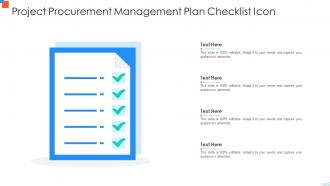 Project Procurement Management Plan Checklist Icon