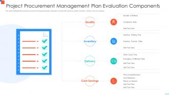 Project Procurement Management Plan Evaluation Components