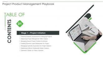 Project Product Management Playbook Initiation Ppt Icons