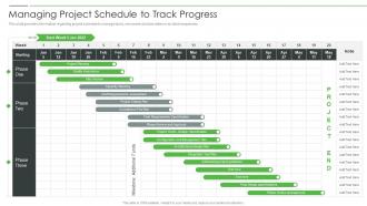 Project Product Management Playbook Managing Project Schedule To Track Progress