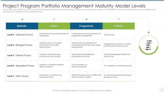 Project Program Portfolio Management Maturity Model Levels