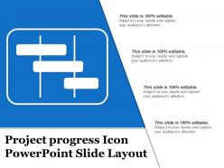Project progress icon powerpoint slide layout
