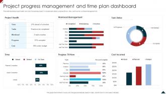 Project Progress Management And Time Plan Dashboard