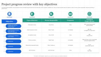 Project Progress Review With Key Objectives
