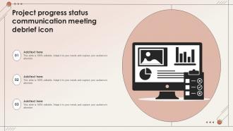 Project Progress Status Communication Meeting Debrief Icon