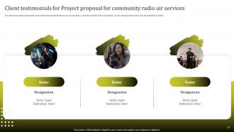 Project Proposal For Community Radio Air Services Powerpoint Presentation Slides