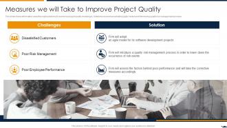Project Quality Assurance Using Agile Methodology IT Measures We Will Take To